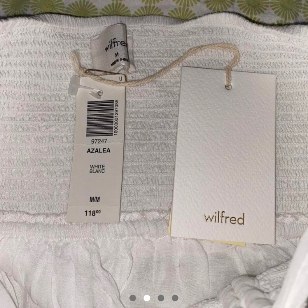 aritzia wilfred white azalea dress